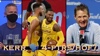📺 Kerr on 4-pt line: &ldquo;gimmicky&hellip;I&rsquo;m old school&rdquo;;deflects Hall of Fame talk: &ldquo;love to have your vote&rdquo;
