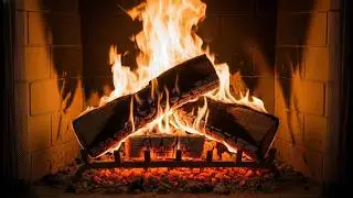 Real Wood Fireplace 🔥 Natural Crackling Fire Sounds (1 Hour, No Music)