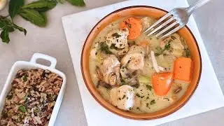 Blanquette de poulet comme chez mamie et &agrave; moins de 80 kcal