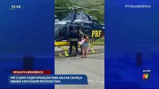 Escolta e transporte aerom&eacute;dico tentam salvar crian&ccedil;a com c&acirc;ncer na BR-101