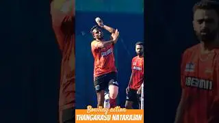 How T. Natarajan Has The Most Unique Bowling Action!  #tnatarajan  #natarajanbowling #shorts
