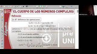 CEPRE UNI 2022-2 | ÁLGEBRA | NÚMEROS COMPLEJOS I | SEMANA 11 ( parte 1)