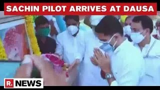 Sachin Pilot Arrives At Dausa To Pay Tribute To His Father Rajesh Pilot On His Death Anniversary