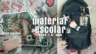 Mostrando meu material escolar de 2026!! ☆