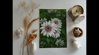 Painting A Cape Maguerite Daisy (Timelapse)
