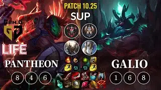 GEN Life Pantheon vs Galio Sup - KR Patch 10.25