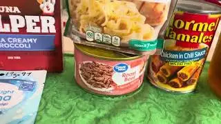 Seniors Jobless Poor? Cheap Meals! -Store 7 Different Items for the Week!This is the Recession!