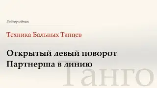 Открытый левый поворот, партнерша в линию -Танго( Open Reverse Turn, in Line) - WDSF, G.Howard, ISTD