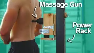 DIY Wooden Rack-Attachable Massage-Gun Holder