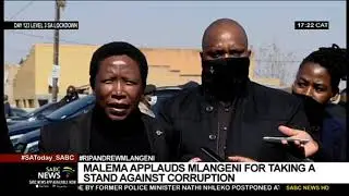Malema applauds Mlangeni's family for taking a stand against corruption