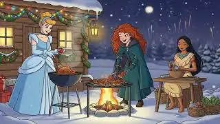 Winter Cookout with Disney Princess 🔥✨ Soft Lofi for Focused Study, Work & Calm Daily Tasks
