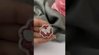 Elegant Red Ruby Ring Design | Ruby Silver rings designs 2023 | chandi ki anguthi #shorts