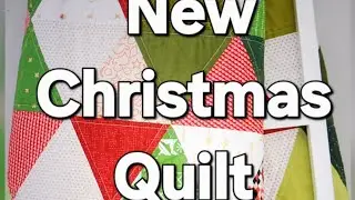 Triangle Christmas Quilt Top, Merry Merry Snowman Block #4, Hobby Lobby Quilt Fabrics, Fun Chit Chat