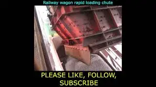 Railway wagon rapid loading chute || Wagon floor loading || Automatic wagon loading #shorts