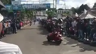 Road race bukittinggi 2018 Crash class vespa sirkuit np kantor wali kota bkt