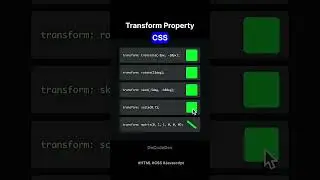 Transform Property in CSS #html #css #shorts