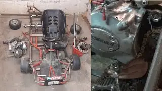 110cc go-kart build #3 - chain and frame stuff