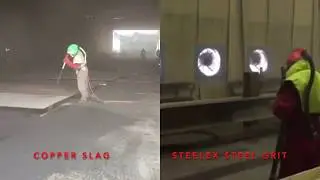 Steelex - Steel Grit vs Copper Slag Dust Levels