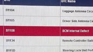 Maruti Suzuki - B1108 ( BCM INTERNAL DEFFECT )