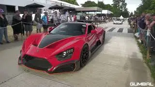 1200HP Zenvo TSR S with Active Aero Wing! Twin Supercharged 5 8L V8 Sound!