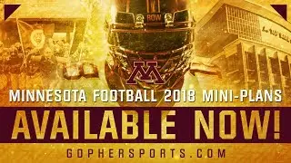 2018 Gopher Football Mini-Plan Ticket Packages On Sale NOW!