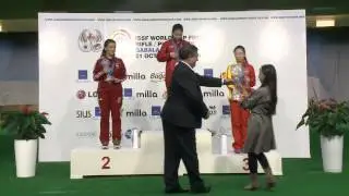 Podium and Interview with YI Siling (CHN) - ISSF World Cup Final in all events 2014, Gabala (AZE)