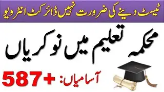 The Educators School Jobs in Pakistan 2021 | Education Department Jobs 2021 Latest Pakistan