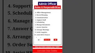 Admin Officer Roles and Responsibilities | Admin Officer Job Description