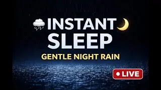 🌧️INSTANT Deep Sleep &ndash; Night Rain Sounds (LIVE) HEAVY RAIN, Gentle Rain, Dark Screen for Relaxation