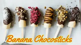 Chocolate banana sticks for Kids | Instant Banana Chocosticks | Eating Time