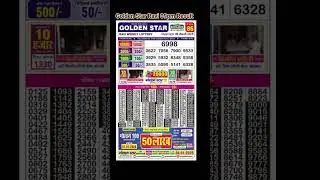 Golden Star Ravi 09pm Result 04.01.26 #golden #star #lottery #result #star