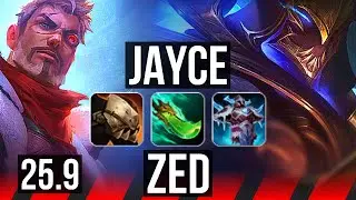 JAYCE vs ZED (TOP) | 8/3/8 | NA Grandmaster | 25.9