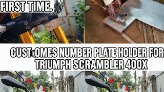 We Made a Custom Number Plate Holder for Triumph Scrambler 400X (Cheapest Way!)
