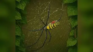 Joro spider and kudzu 