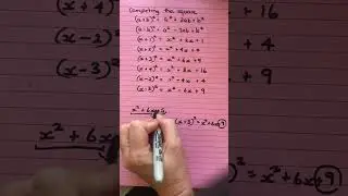 How to complete the square - full video link in comments #shortsfeed #shortsvideo #maths #algebra