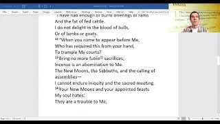 Isaiah 01 Judah Called to Repentance; The Wickedness of Judah; The Degenerate City (Bulls, Rams)
