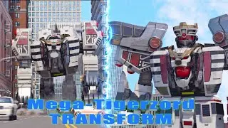 Mega Tigerzord animation test / Megazord fanfilm CGI
