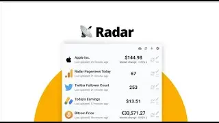Radar Lifetime Deal: Track Important Metrics Anywhere