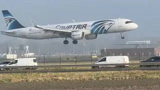 AIRBUS A321-251NX EGYPTAIR CAIRO TO AMSTERDAM LANDING SCHIPHOL AIRPORT PLANE SPOTTING SUGFT #viral