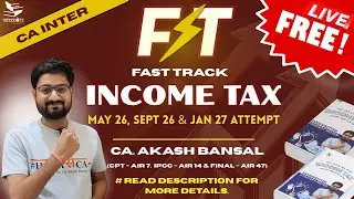 Income Tax | Day 2 | Ch - 2 Computation of Tax (Part 2) | FREE Live Batch | CA Inter | May2026