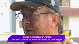 Alcino Sampaio, compositor e cantor, esteve no espaço verão interativo e cantou de surpresa!