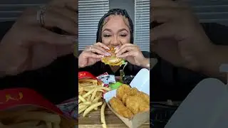 McDonald&rsquo;s Mukbang Big Mac 6 Piece Nugget & Large Fry #mcdonalds #mukbang #asmrsounds