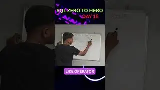 SQL in one series..How the LIKE operator works in SQL..Day 15 of SQL ZERO to HERO..#sql #shorts
