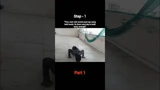 Two finger push up tutorial ✅️💪🏽 part-1 #shorts #youtubeshorts #ytshorts #pushups
