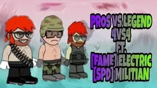 DA2:Mini Militia Legend vs Pros 4vs4 ft. [FAME] Electric, [SPD] Militian