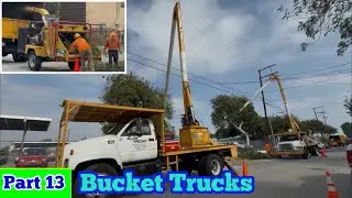 Two BUCKET TRUCKS in Action (Part 13/20) | Tree Trimming Crew (Tree Surgeon) At Work