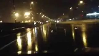 Dashcam- Driving M74 Glasgow- Cambuslang to Polmadie in very Heavy Rain and High Winds- Flooding