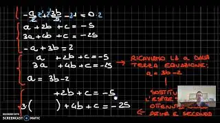 Equazione di una circonferenza. Sono noti due punti e il centro appartiene ad una retta data.