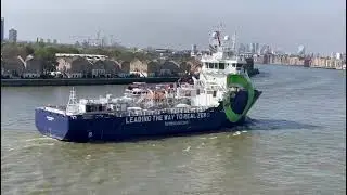 World&rsquo;s first ammonia ship Green Pioneer arrives in London.