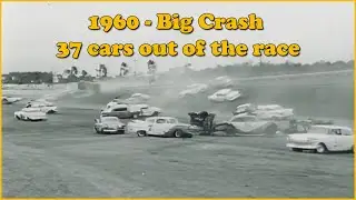 1960 - Big Crash!!! 37 cars out of the race